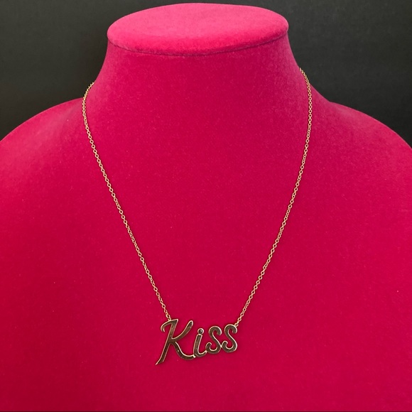 Kiss Necklaces | Gold Tone | Size 8" Adjustable | Excellent Condition - Picture 2 of 3